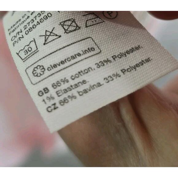 & Other Stories Shirt Womens 4 6 Small Light Pink Plaid Short Sleeve Sheer - Picture 8 of 11